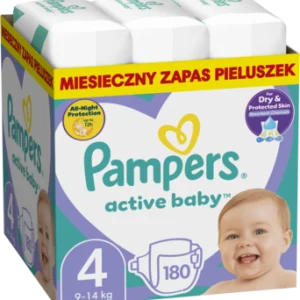 PAMPERS Active Baby pieluchy 9 14kg rozmiar 4 180 szt