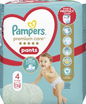 PAMPERS Premium Care pieluchomajtki rozm 4 9 15 kg 22 szt